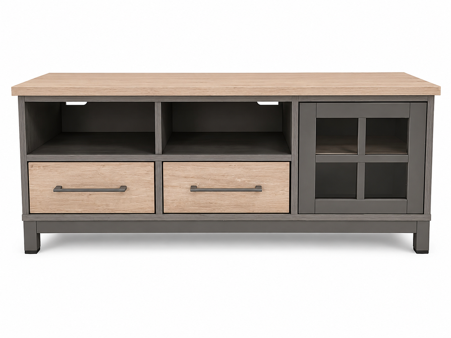 Politorno TV Stand (Light Oak & Grey)